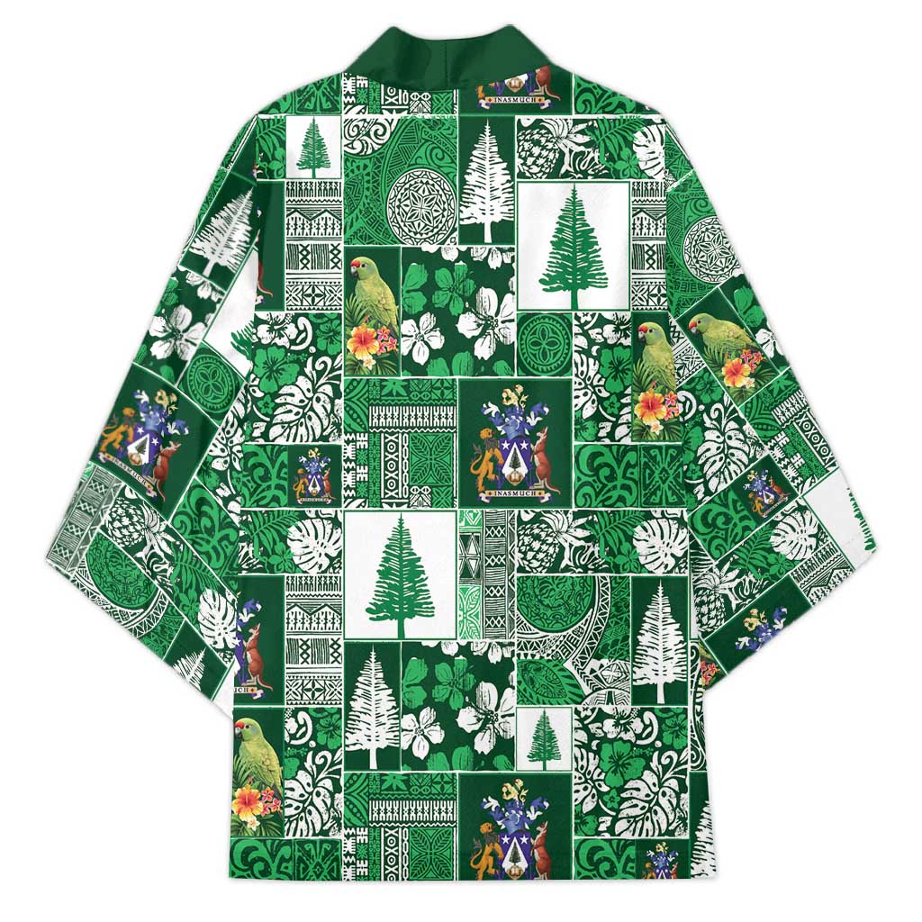 Norfolk Island Meri Krismas Kimono Pacific Patchwork Xmas Vibes - Polynesian Pride
