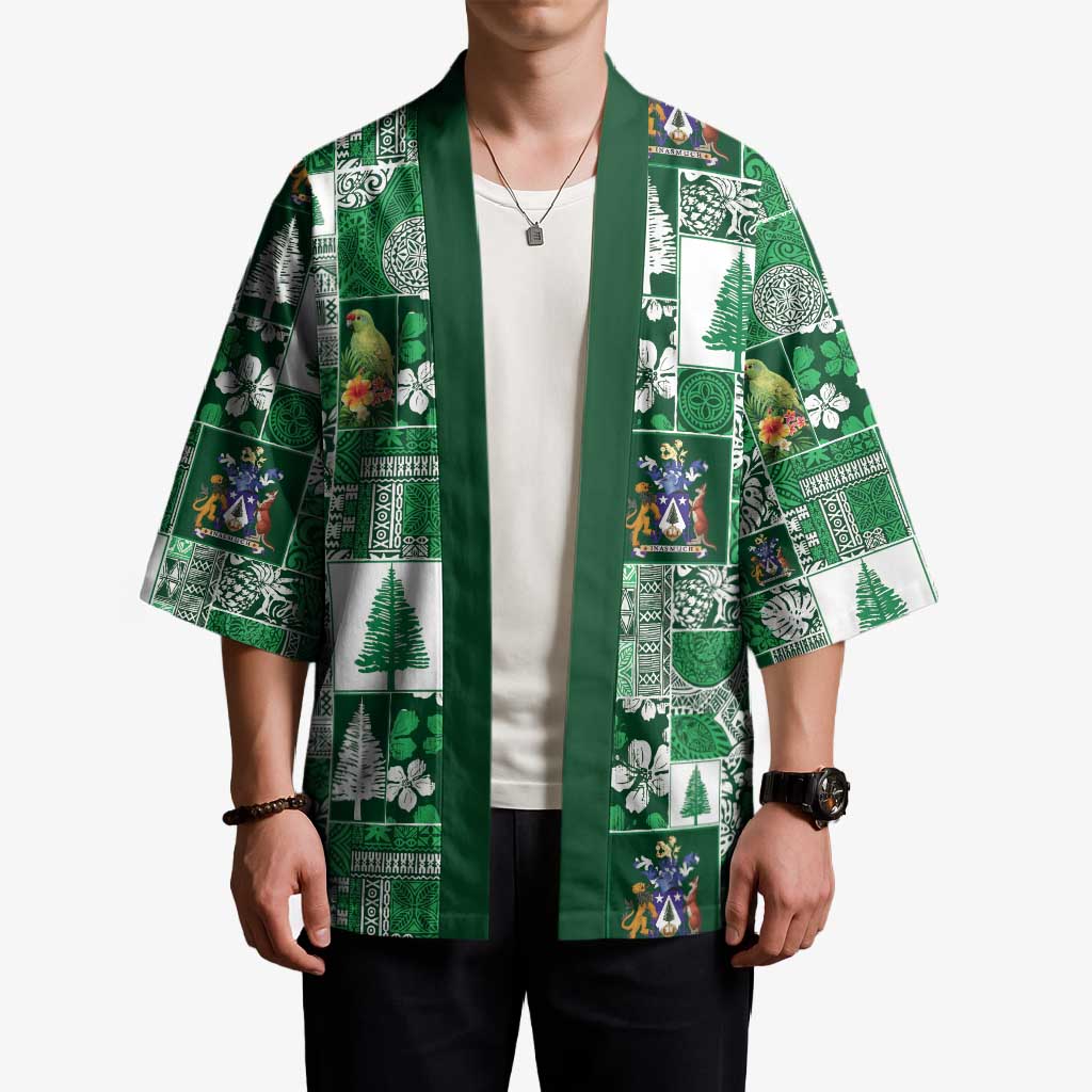 Norfolk Island Meri Krismas Kimono Pacific Patchwork Xmas Vibes - Polynesian Pride
