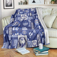 Northern Mariana Islands Magof Nochebuena Blanket Pacific Patchwork Xmas Vibes - Polynesian Pride