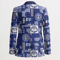 Northern Mariana Islands Magof Nochebuena Blazer Pacific Patchwork Xmas Vibes - Polynesian Pride