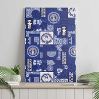 Northern Mariana Islands Magof Nochebuena Canvas Wall Art Pacific Patchwork Xmas Vibes - Polynesian Pride