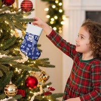 Northern Mariana Islands Magof Nochebuena Christmas Stocking Pacific Patchwork Xmas Vibes - Polynesian Pride