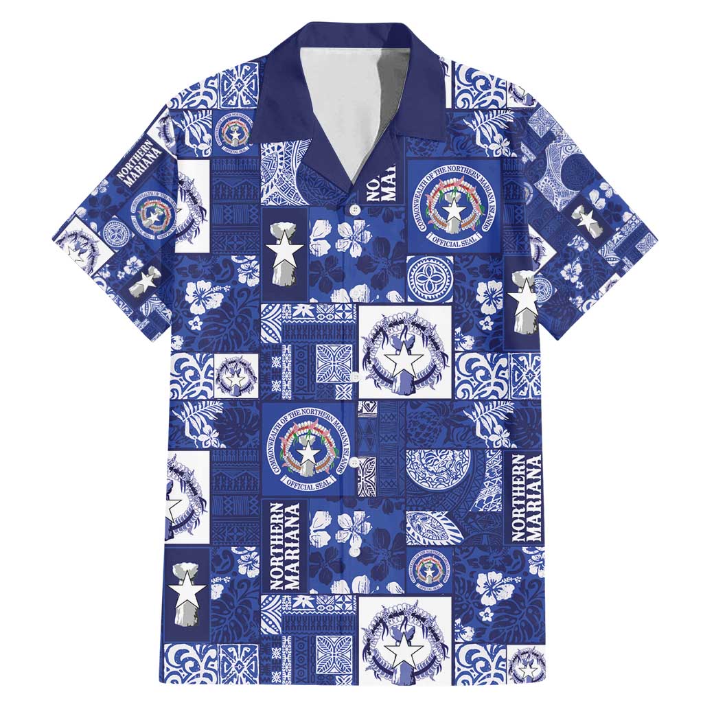 Northern Mariana Islands Magof Nochebuena Family Matching Mermaid Dress and Hawaiian Shirt Pacific Patchwork Xmas Vibes - Polynesian Pride