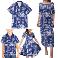 Northern Mariana Islands Magof Nochebuena Family Matching Puletasi and Hawaiian Shirt Pacific Patchwork Xmas Vibes - Polynesian Pride