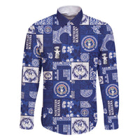 Northern Mariana Islands Magof Nochebuena Family Matching Short Sleeve Bodycon Dress and Hawaiian Shirt Pacific Patchwork Xmas Vibes - Polynesian Pride