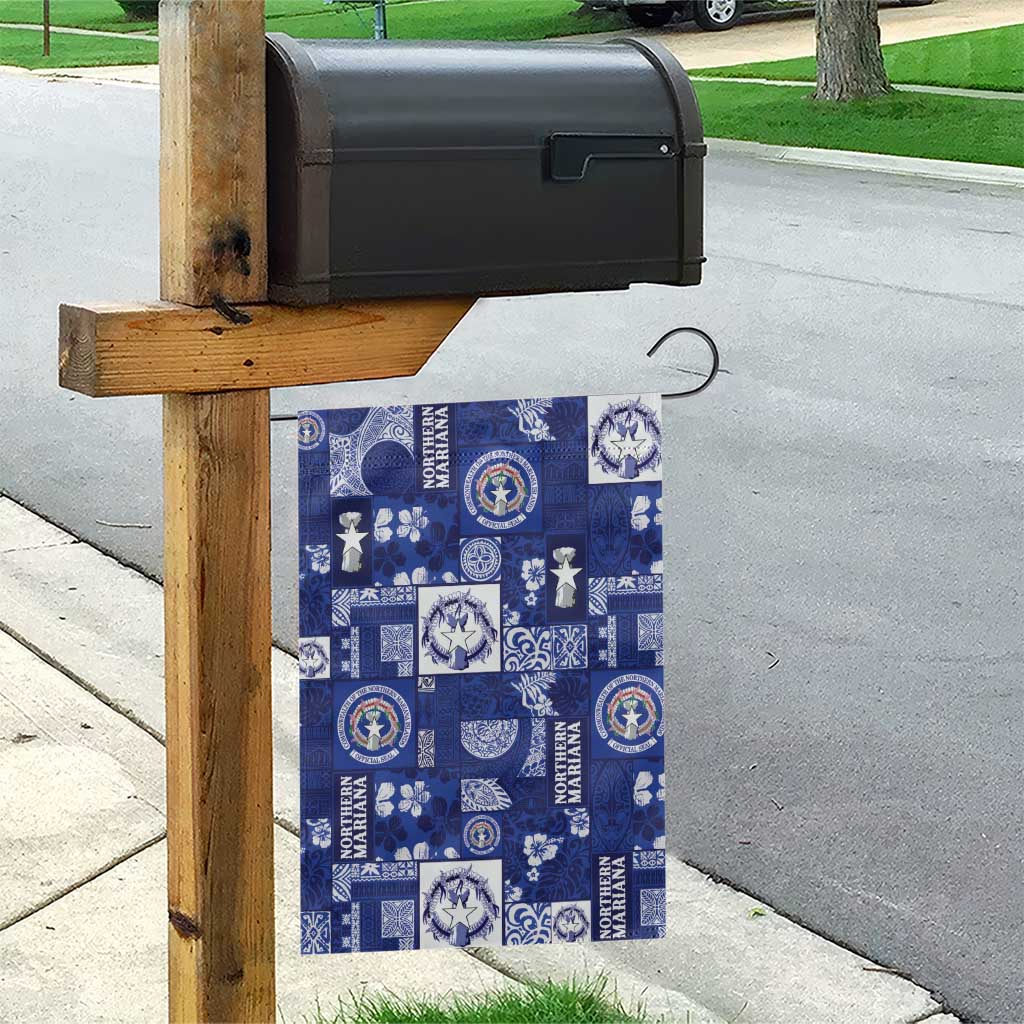 Northern Mariana Islands Magof Nochebuena Garden Flag Pacific Patchwork Xmas Vibes - Polynesian Pride