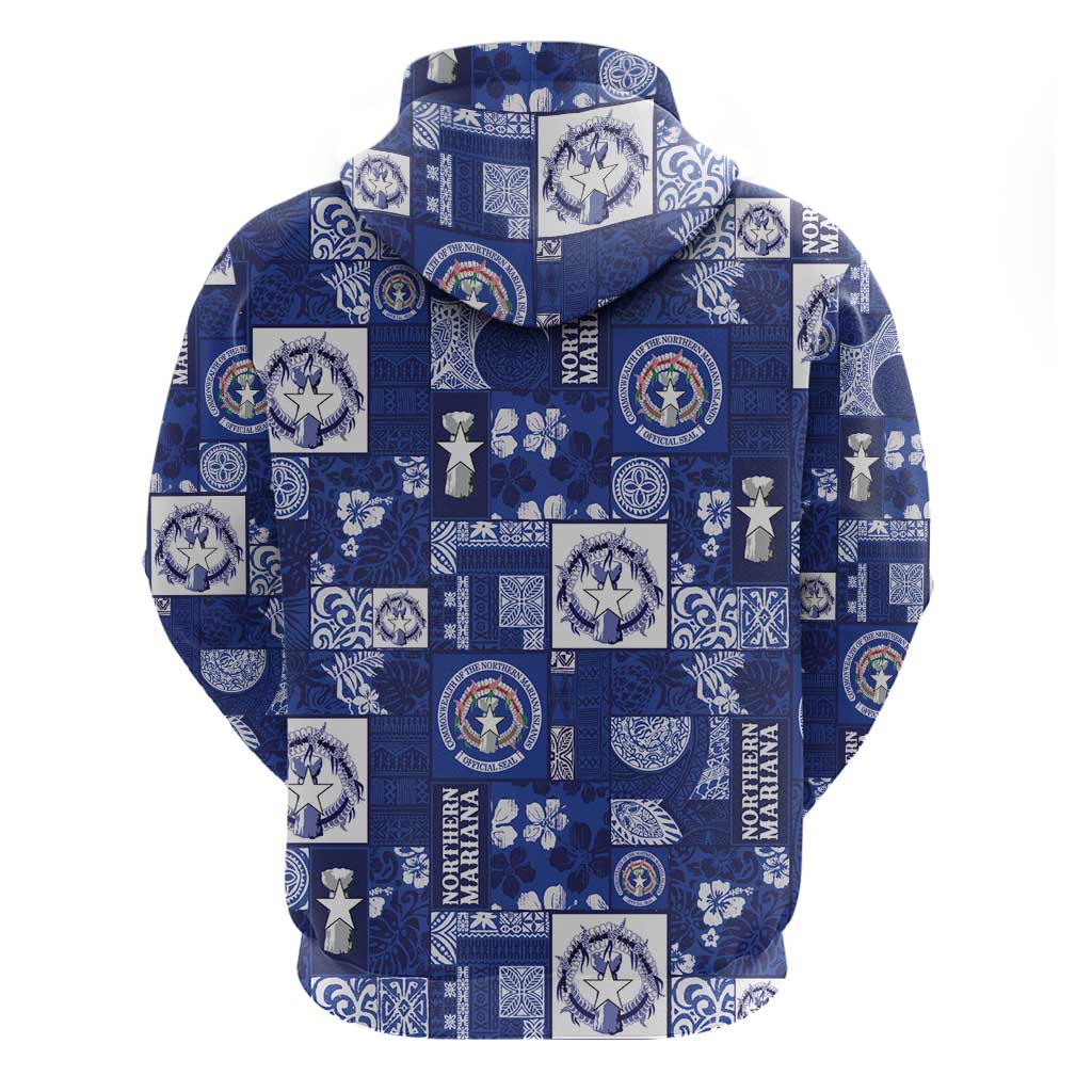Northern Mariana Islands Magof Nochebuena Hoodie Pacific Patchwork Xmas Vibes - Polynesian Pride