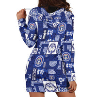 Northern Mariana Islands Magof Nochebuena Hoodie Dress Pacific Patchwork Xmas Vibes - Polynesian Pride