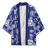 Northern Mariana Islands Magof Nochebuena Kimono Pacific Patchwork Xmas Vibes - Polynesian Pride