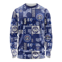 Northern Mariana Islands Magof Nochebuena Long Sleeve Shirt Pacific Patchwork Xmas Vibes - Polynesian Pride