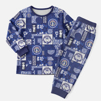 Northern Mariana Islands Magof Nochebuena Christmas Pajama Set Pacific Patchwork Xmas Vibes - Polynesian Pride