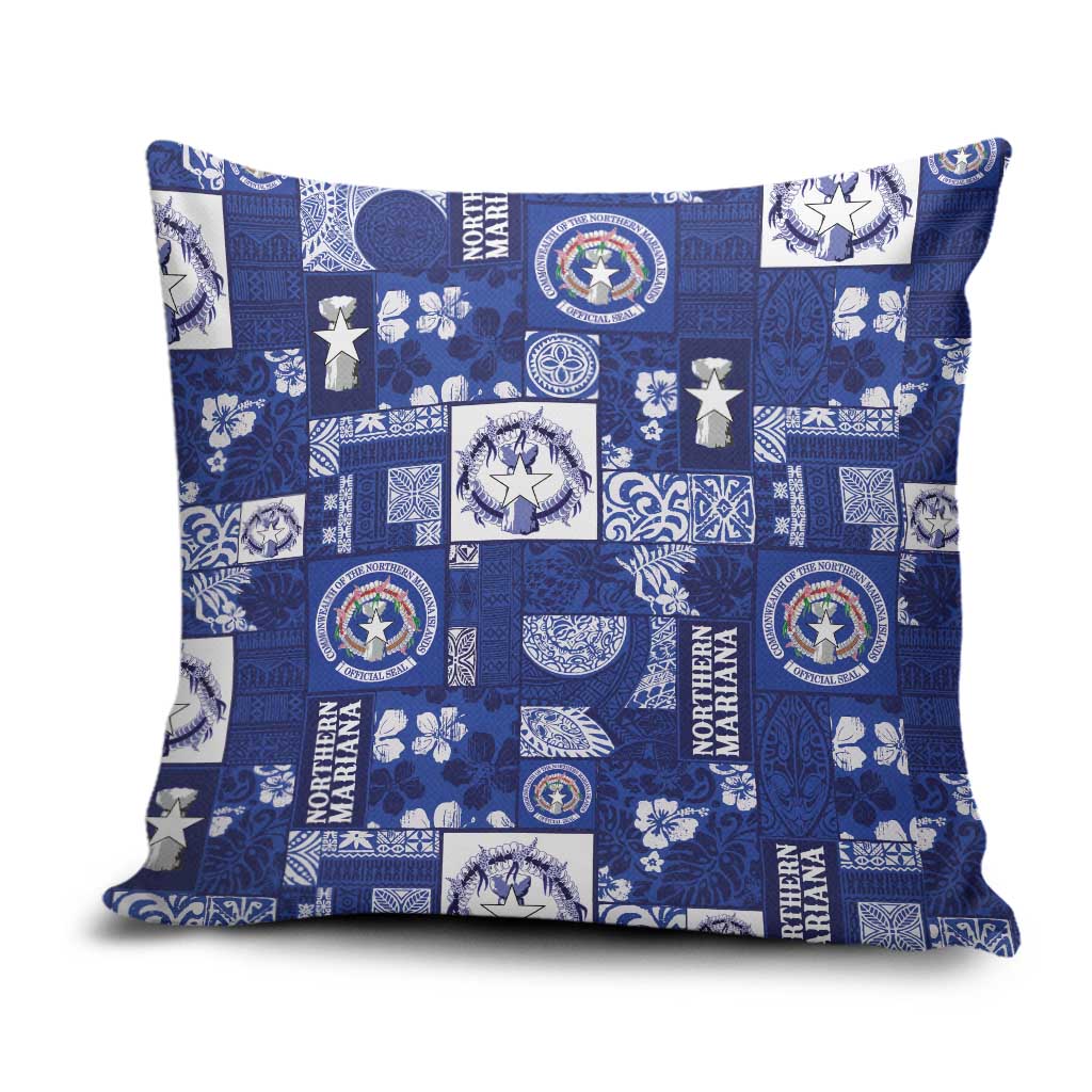 Northern Mariana Islands Magof Nochebuena Pillow Cover Pacific Patchwork Xmas Vibes - Polynesian Pride