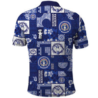 Northern Mariana Islands Magof Nochebuena Polo Shirt Pacific Patchwork Xmas Vibes - Polynesian Pride