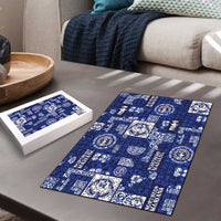 Northern Mariana Islands Magof Nochebuena Puzzle Pacific Patchwork Xmas Vibes - Polynesian Pride