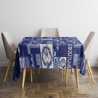 Northern Mariana Islands Magof Nochebuena Tablecloth Pacific Patchwork Xmas Vibes - Polynesian Pride