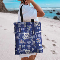 Northern Mariana Islands Magof Nochebuena Tote Bag Pacific Patchwork Xmas Vibes - Polynesian Pride