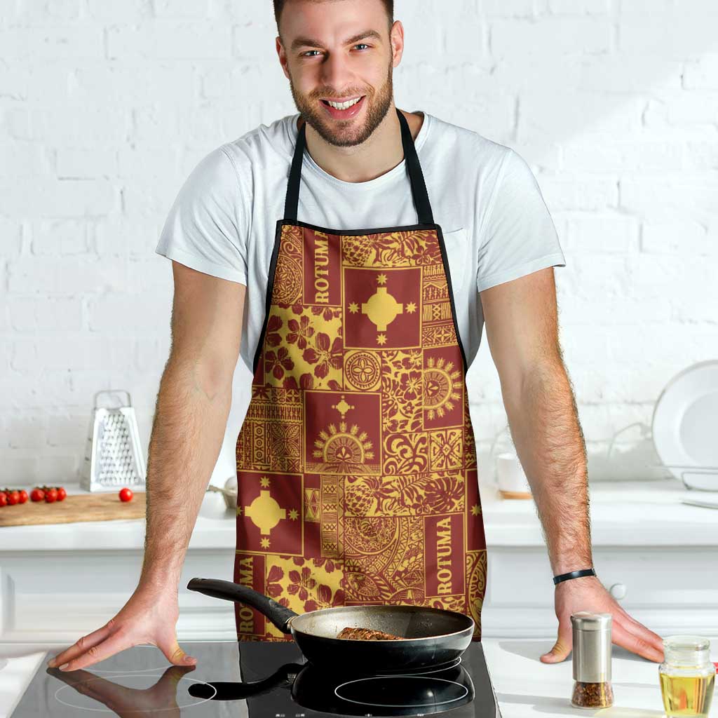 Rotuma Faiakse'ea 'e Kirisimasi Apron Pacific Patchwork Xmas Vibes - Polynesian Pride