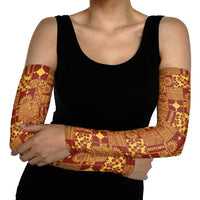 Rotuma Faiakse'ea 'e Kirisimasi Arm Sleeves Pacific Patchwork Xmas Vibes - Polynesian Pride