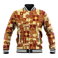Rotuma Faiakse'ea 'e Kirisimasi Baseball Jacket Pacific Patchwork Xmas Vibes - Polynesian Pride
