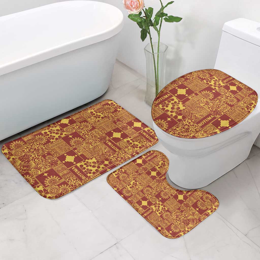 Rotuma Faiakse'ea 'e Kirisimasi Bathroom Set Pacific Patchwork Xmas Vibes - Polynesian Pride