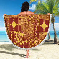 Rotuma Faiakse'ea 'e Kirisimasi Beach Blanket Pacific Patchwork Xmas Vibes - Polynesian Pride