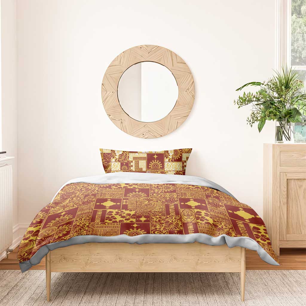 Rotuma Faiakse'ea 'e Kirisimasi Bedding Set Pacific Patchwork Xmas Vibes - Polynesian Pride