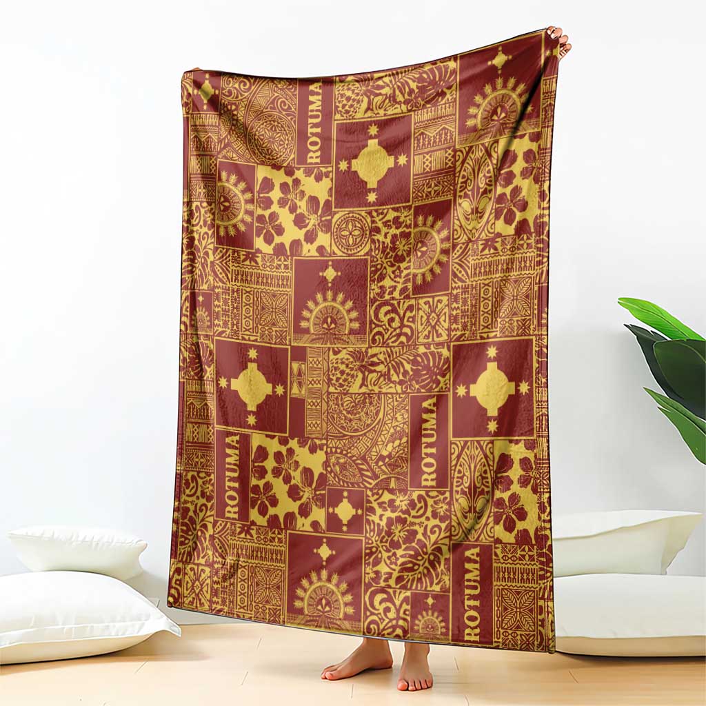 Rotuma Faiakse'ea 'e Kirisimasi Blanket Pacific Patchwork Xmas Vibes - Polynesian Pride