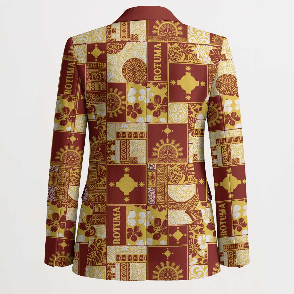 Rotuma Faiakse'ea 'e Kirisimasi Blazer Pacific Patchwork Xmas Vibes - Polynesian Pride