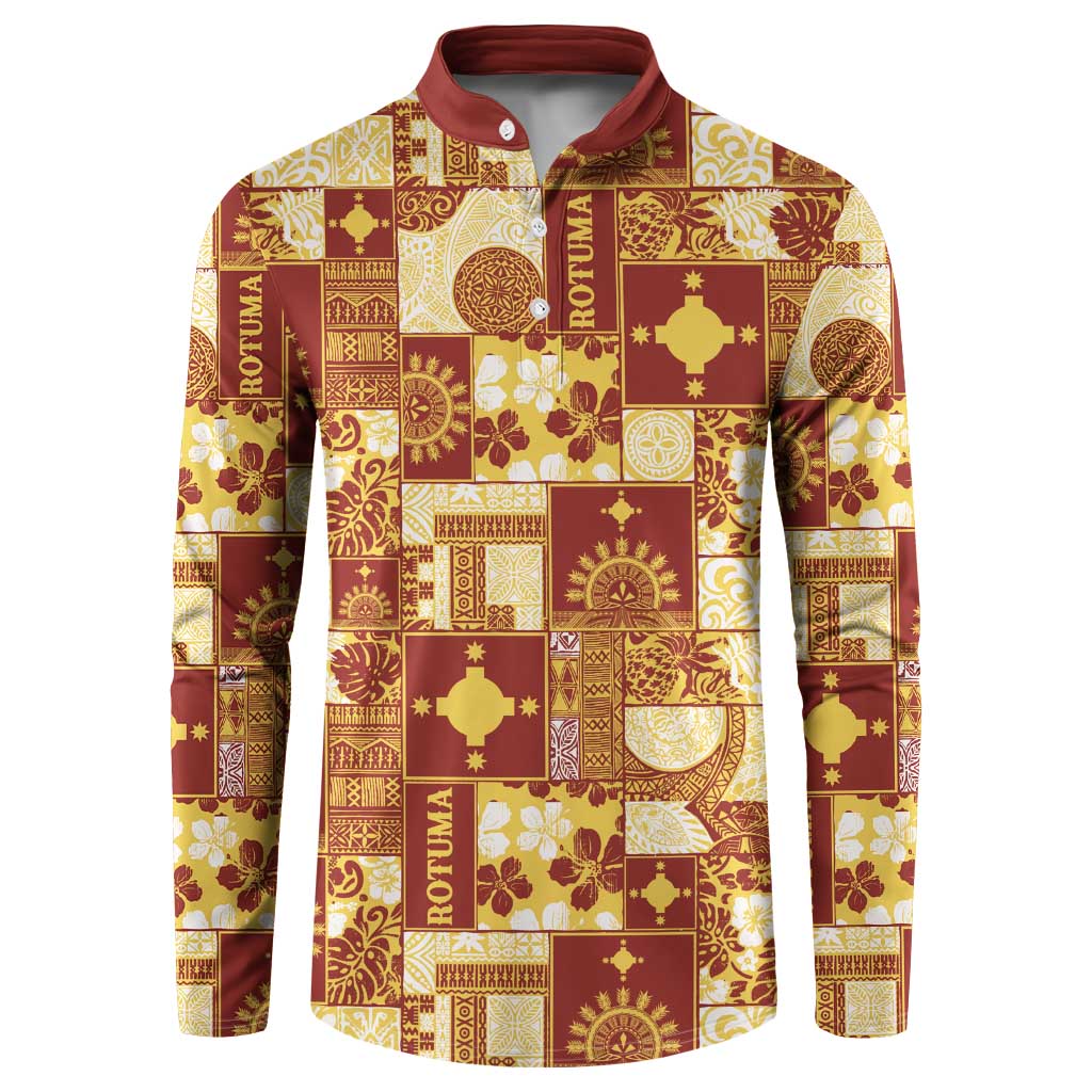 Rotuma Faiakse'ea 'e Kirisimasi Button Sweatshirt Pacific Patchwork Xmas Vibes - Polynesian Pride