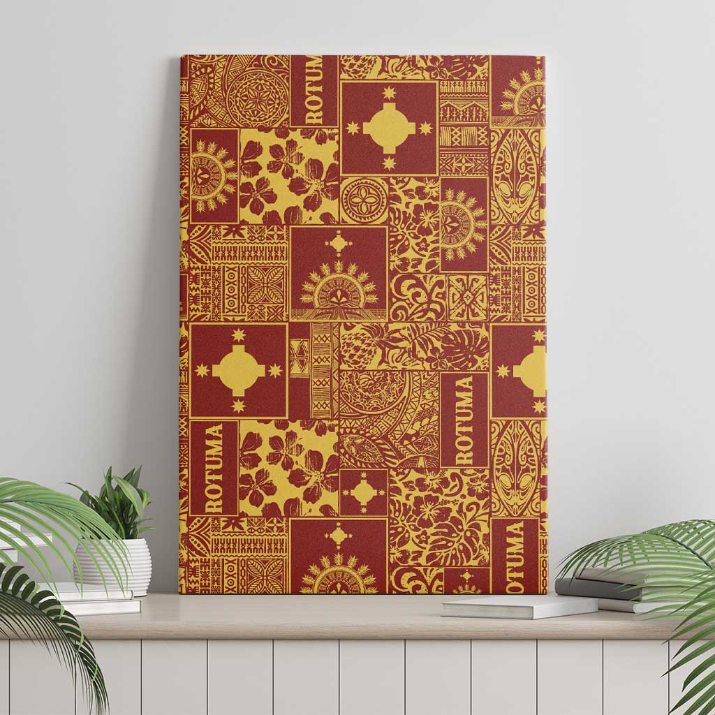 Rotuma Faiakse'ea 'e Kirisimasi Canvas Wall Art Pacific Patchwork Xmas Vibes - Polynesian Pride