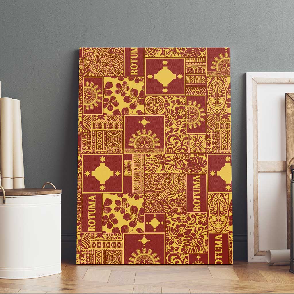 Rotuma Faiakse'ea 'e Kirisimasi Canvas Wall Art Pacific Patchwork Xmas Vibes - Polynesian Pride