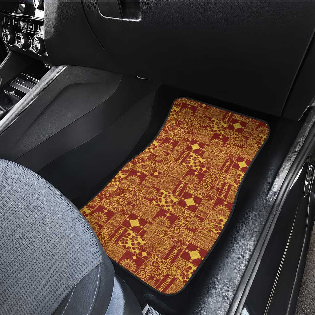 Rotuma Faiakse'ea 'e Kirisimasi Car Mats Pacific Patchwork Xmas Vibes - Polynesian Pride