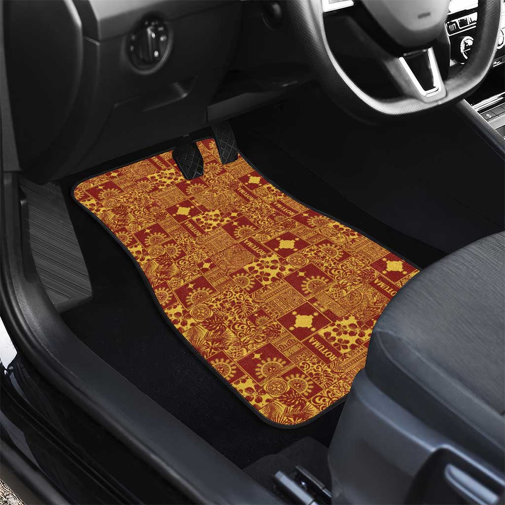 Rotuma Faiakse'ea 'e Kirisimasi Car Mats Pacific Patchwork Xmas Vibes - Polynesian Pride