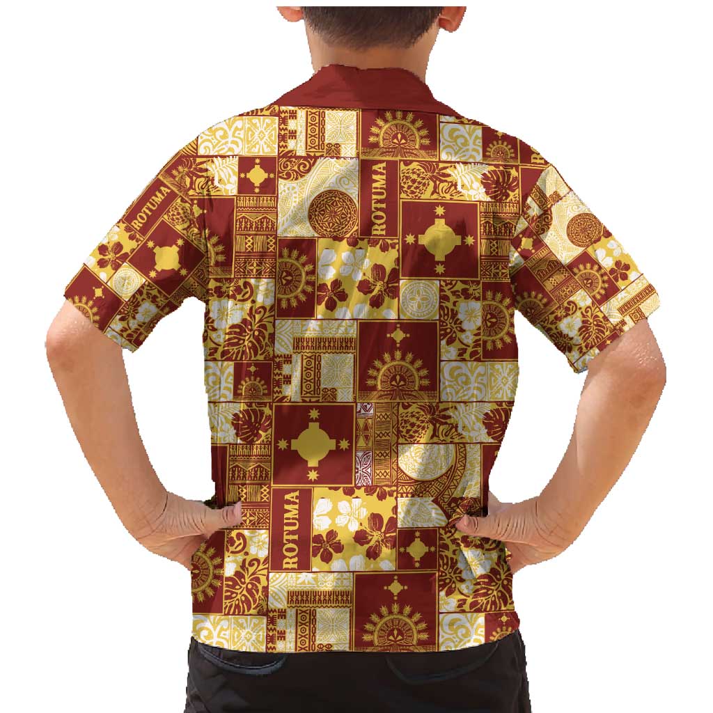 Rotuma Faiakse'ea 'e Kirisimasi Family Matching Mermaid Dress and Hawaiian Shirt Pacific Patchwork Xmas Vibes - Polynesian Pride