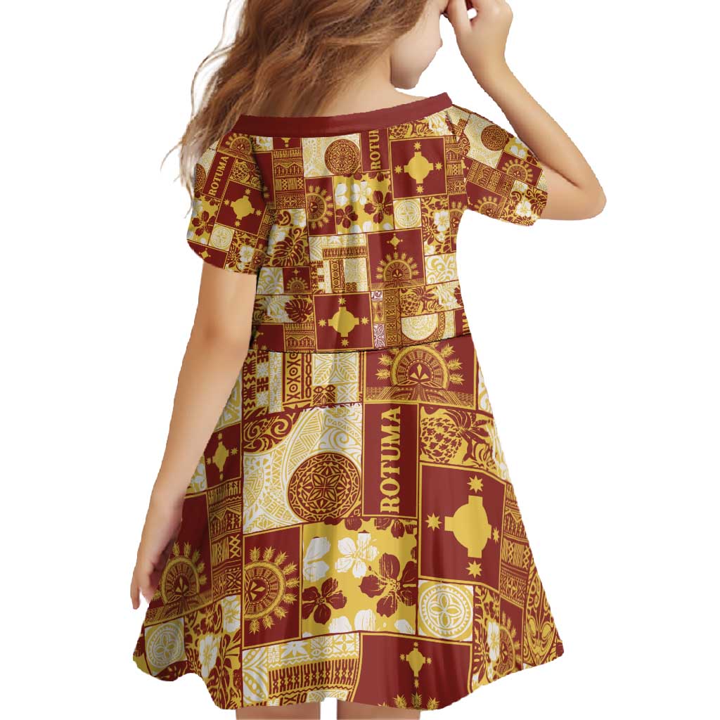 Rotuma Faiakse'ea 'e Kirisimasi Family Matching Short Sleeve Bodycon Dress and Hawaiian Shirt Pacific Patchwork Xmas Vibes - Polynesian Pride