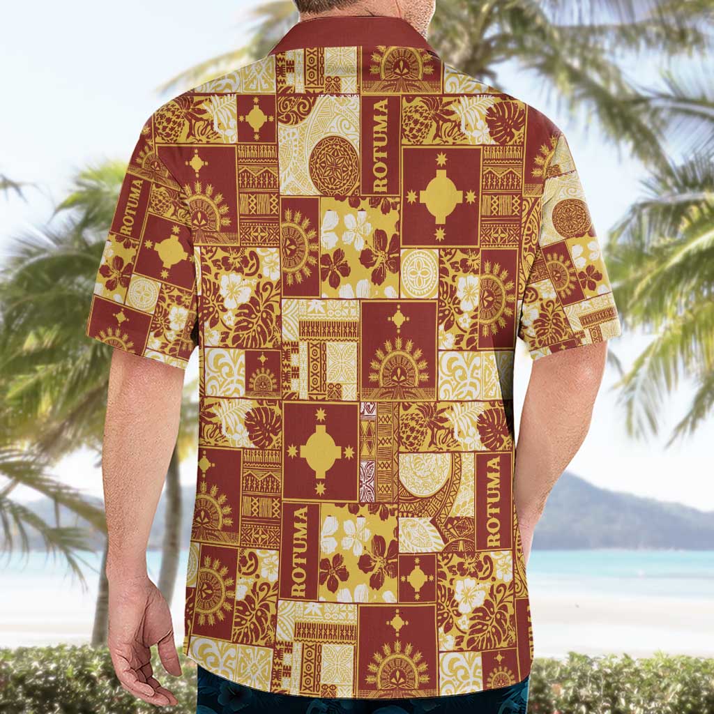 Rotuma Faiakse'ea 'e Kirisimasi Hawaiian Shirt Pacific Patchwork Xmas Vibes - Polynesian Pride
