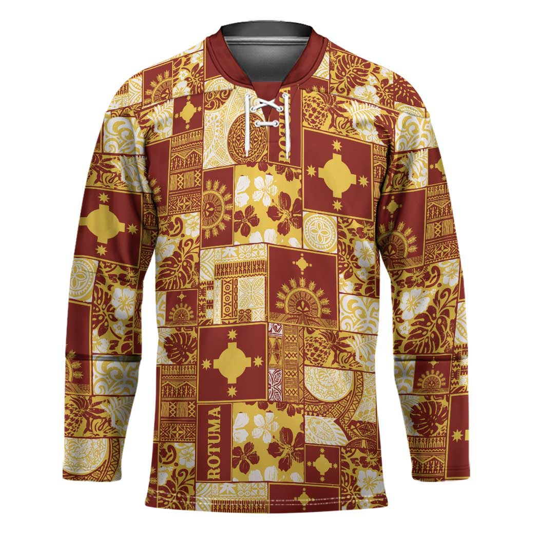 Rotuma Faiakse'ea 'e Kirisimasi Hockey Jersey Pacific Patchwork Xmas Vibes - Polynesian Pride