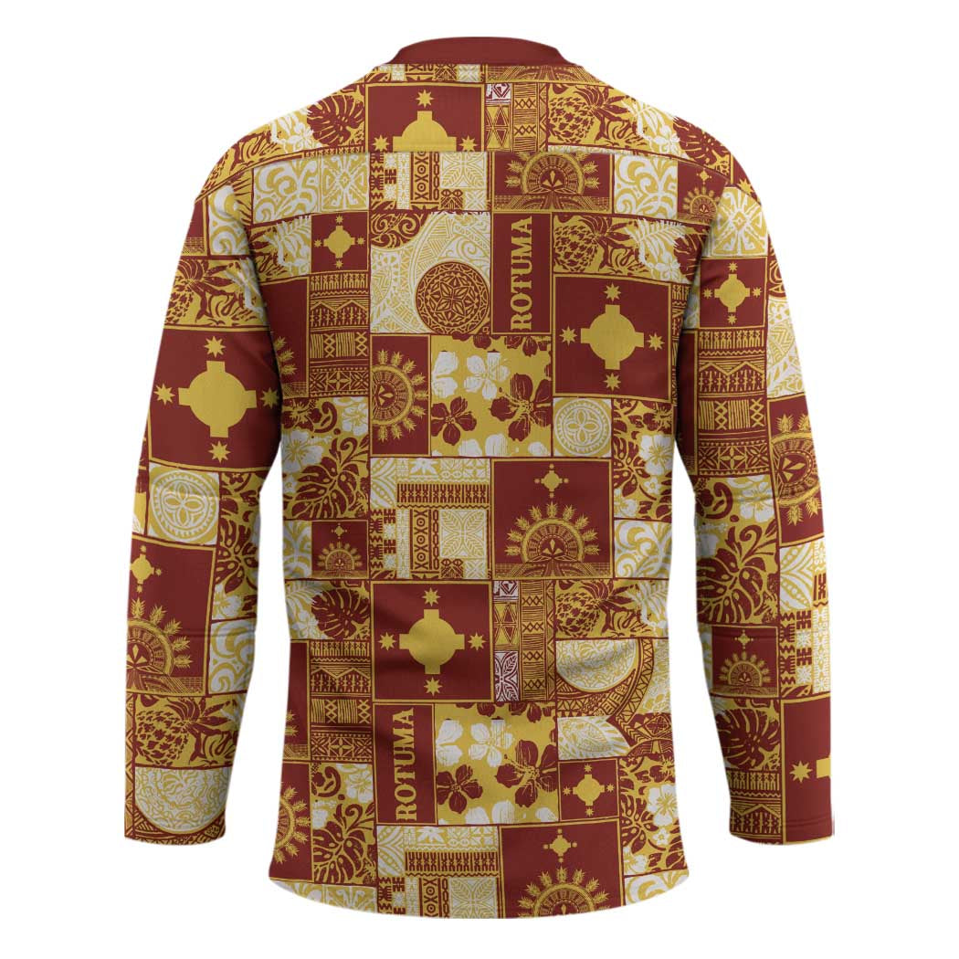 Rotuma Faiakse'ea 'e Kirisimasi Hockey Jersey Pacific Patchwork Xmas Vibes - Polynesian Pride