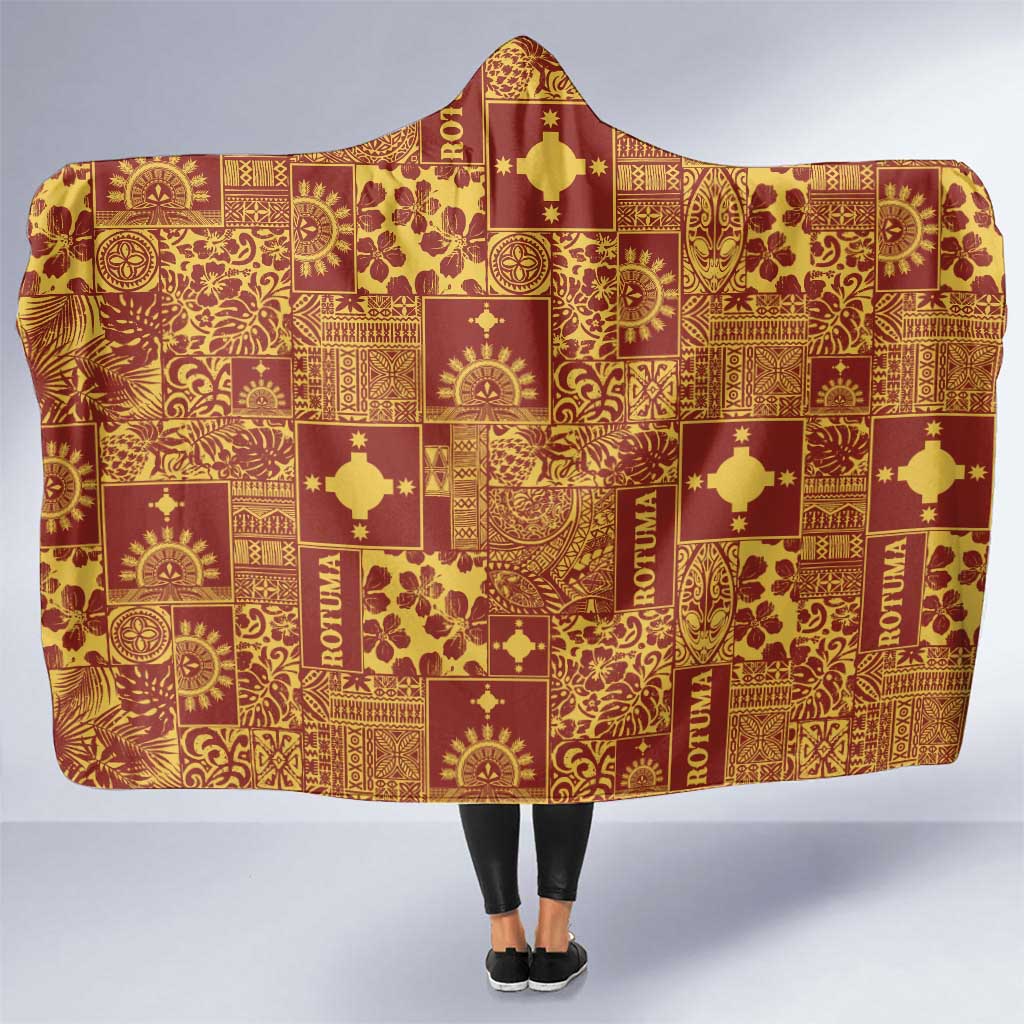 Rotuma Faiakse'ea 'e Kirisimasi Hooded Blanket Pacific Patchwork Xmas Vibes - Polynesian Pride