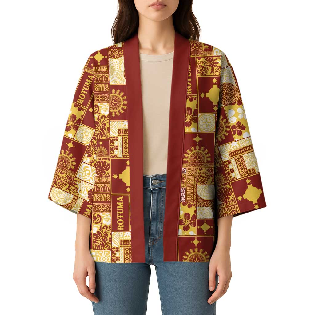 Rotuma Faiakse'ea 'e Kirisimasi Kimono Pacific Patchwork Xmas Vibes - Polynesian Pride