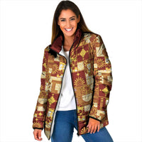 Rotuma Faiakse'ea 'e Kirisimasi Padded Jacket Pacific Patchwork Xmas Vibes - Polynesian Pride