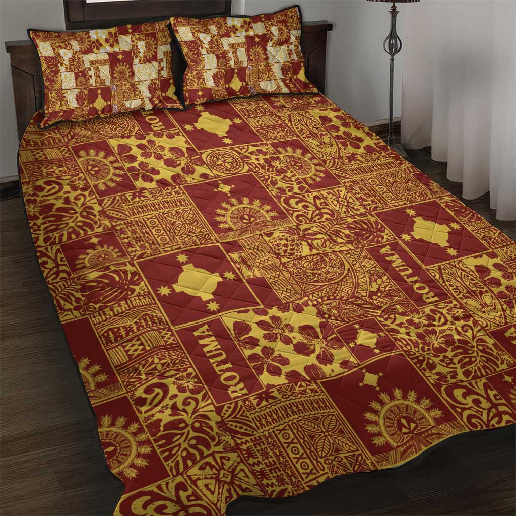 Rotuma Faiakse'ea 'e Kirisimasi Quilt Bed Set Pacific Patchwork Xmas Vibes - Polynesian Pride