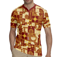 Rotuma Faiakse'ea 'e Kirisimasi Rugby Jersey Pacific Patchwork Xmas Vibes - Polynesian Pride