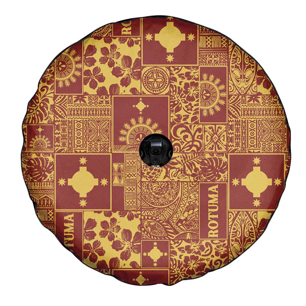 Rotuma Faiakse'ea 'e Kirisimasi Spare Tire Cover Pacific Patchwork Xmas Vibes - Polynesian Pride