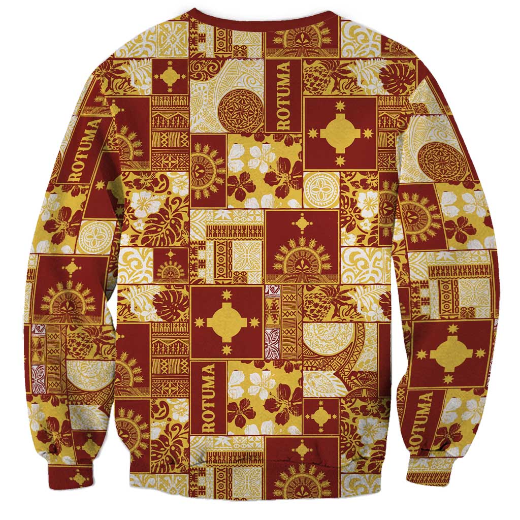 Rotuma Faiakse'ea 'e Kirisimasi Sweatshirt Pacific Patchwork Xmas Vibes - Polynesian Pride
