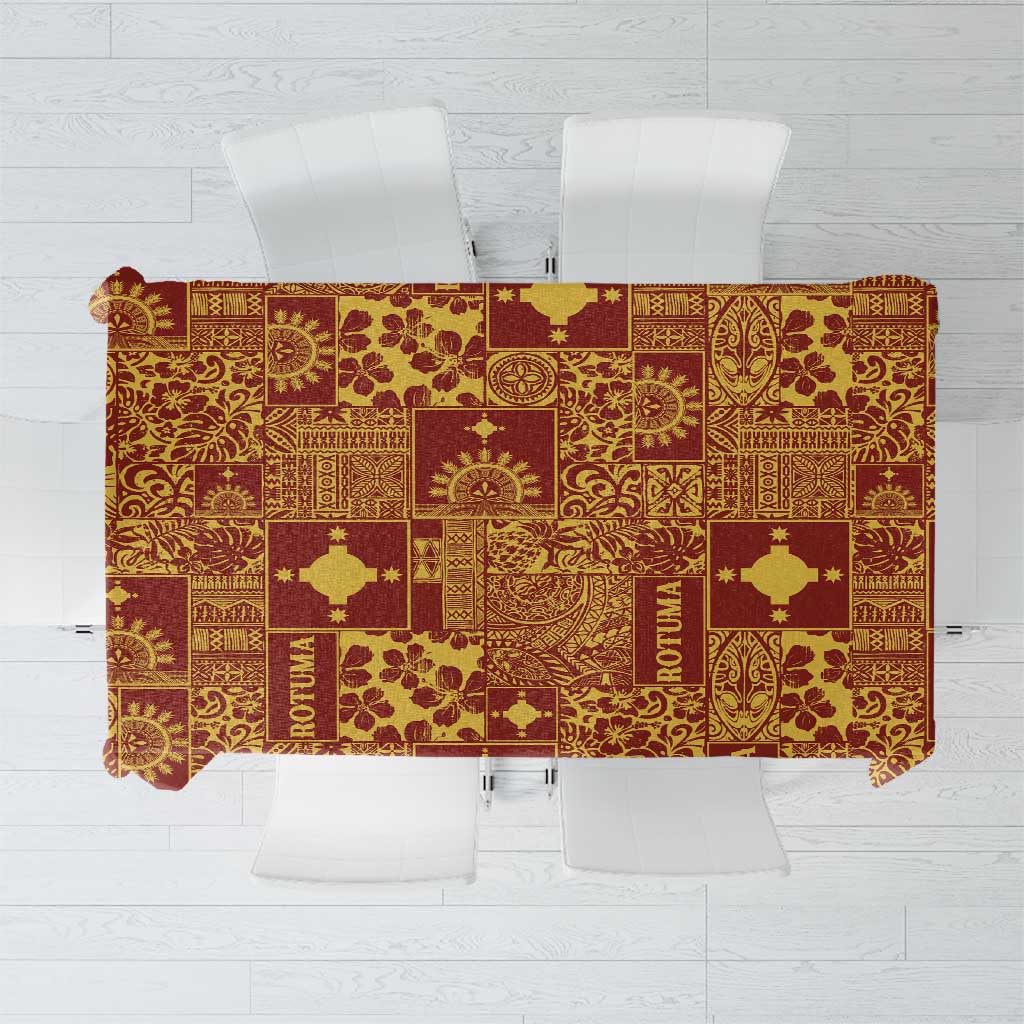 Rotuma Faiakse'ea 'e Kirisimasi Tablecloth Pacific Patchwork Xmas Vibes - Polynesian Pride