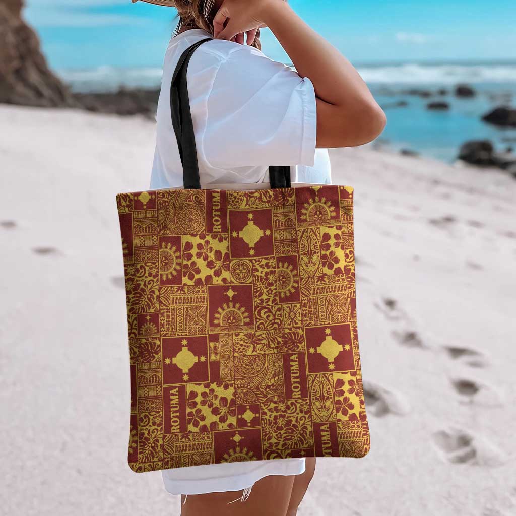 Rotuma Faiakse'ea 'e Kirisimasi Tote Bag Pacific Patchwork Xmas Vibes - Polynesian Pride