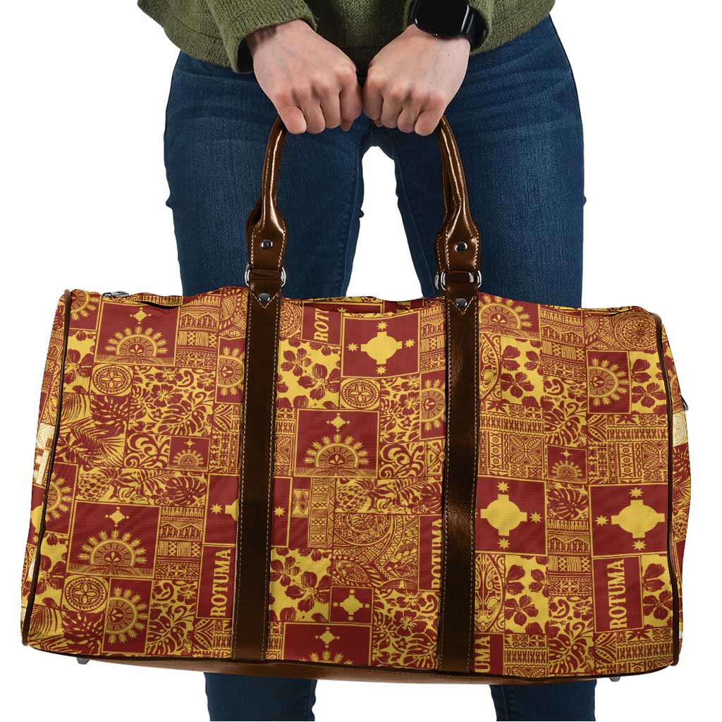 Rotuma Faiakse'ea 'e Kirisimasi Travel Bag Pacific Patchwork Xmas Vibes - Polynesian Pride