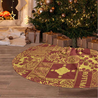 Rotuma Faiakse'ea 'e Kirisimasi Tree Skirt Pacific Patchwork Xmas Vibes - Polynesian Pride