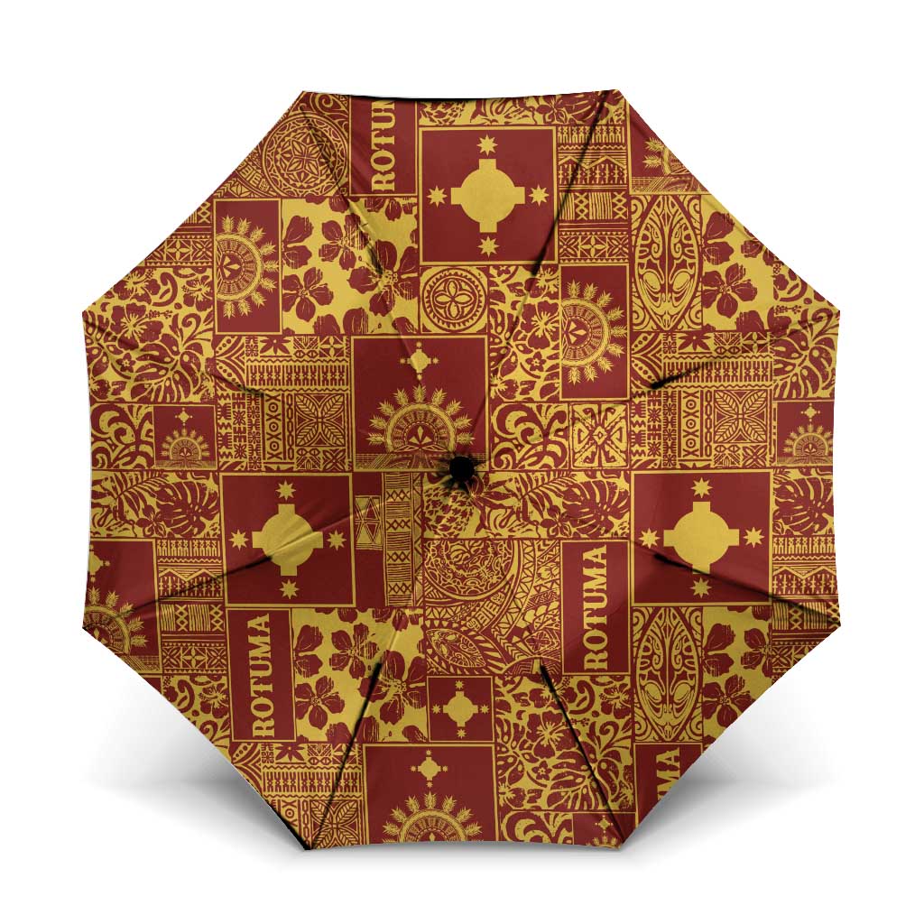 Rotuma Faiakse'ea 'e Kirisimasi Umbrella Pacific Patchwork Xmas Vibes - Polynesian Pride
